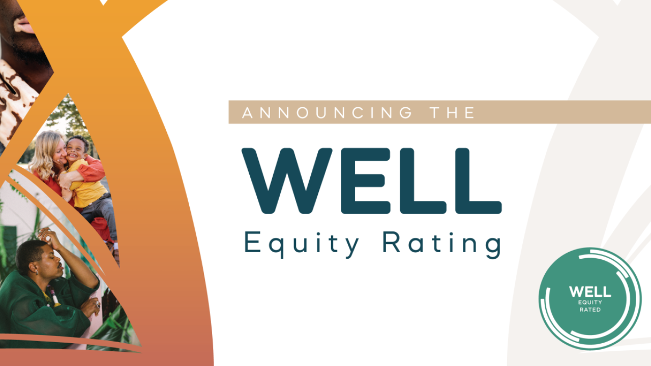 Graphic announcing the WELL Equity Rating 
