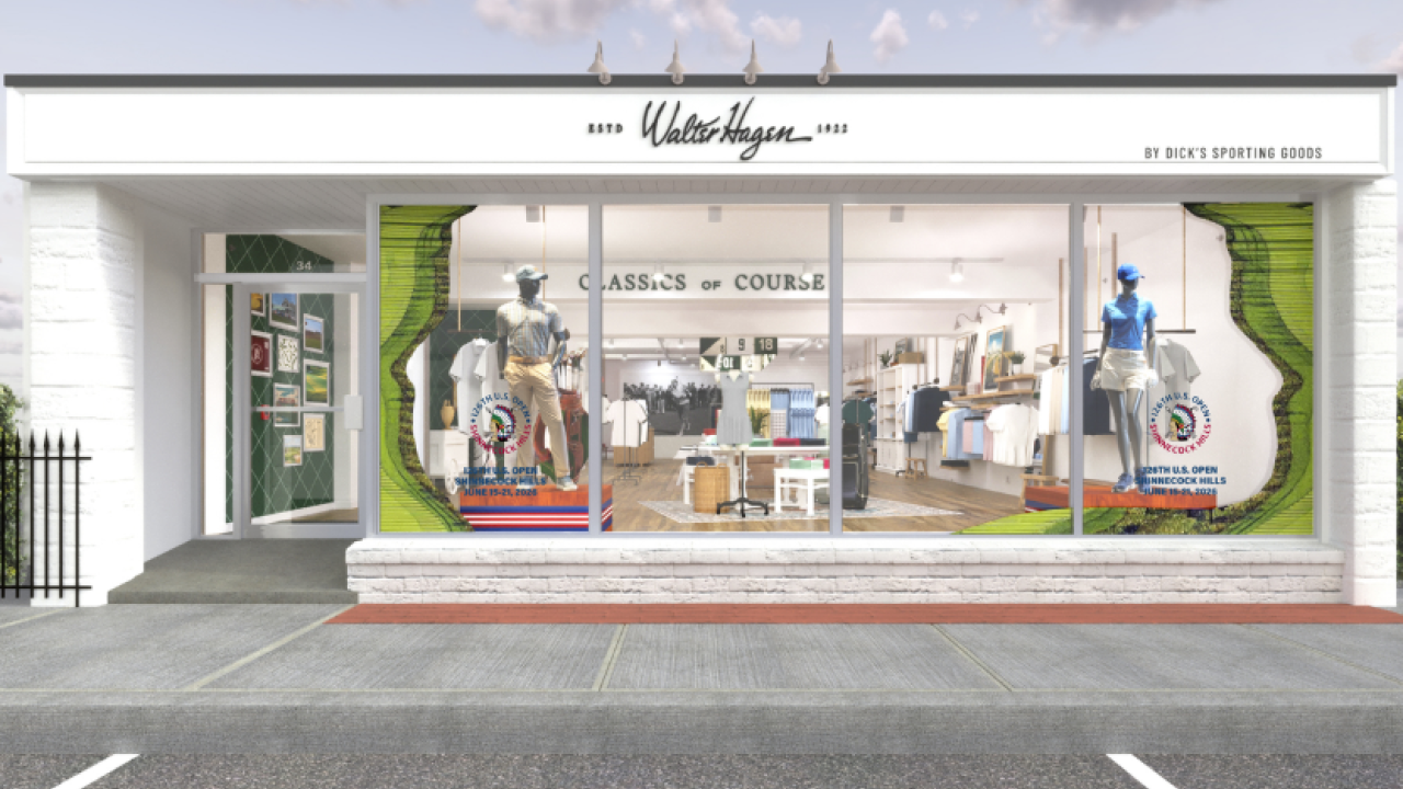Walter Hagen Pop Up storefront.
