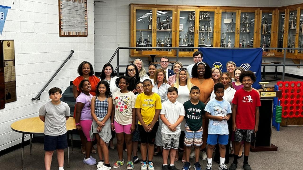 Boys & Girls Clubs of Providence participants joined leaders to officially open the program at the Fox Point Club on Ives Street on July 15.