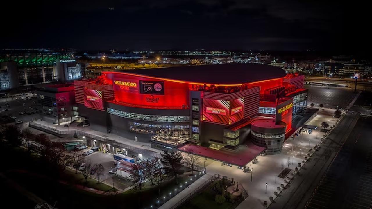 Exterior view of Wells Fargo Center.