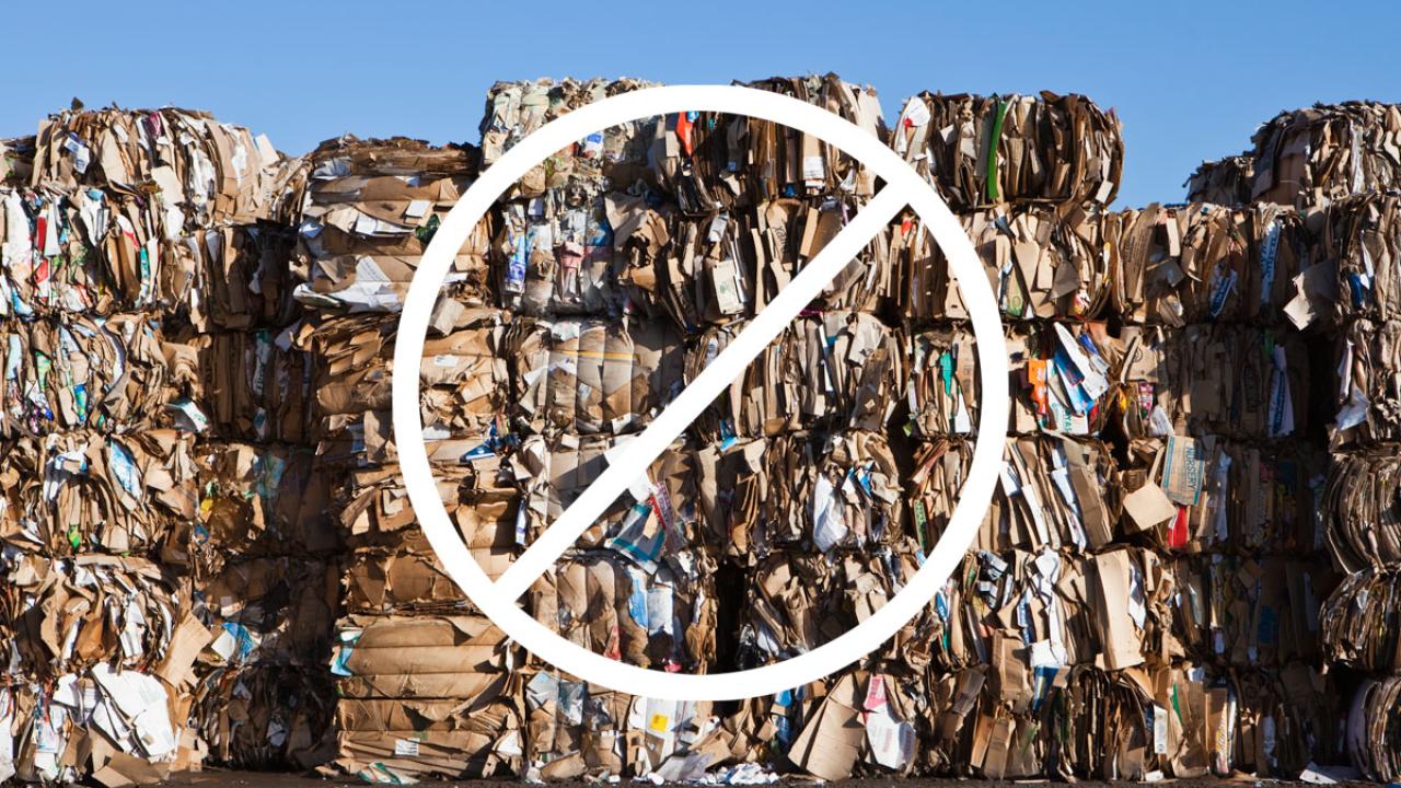 pile of recycling materials 