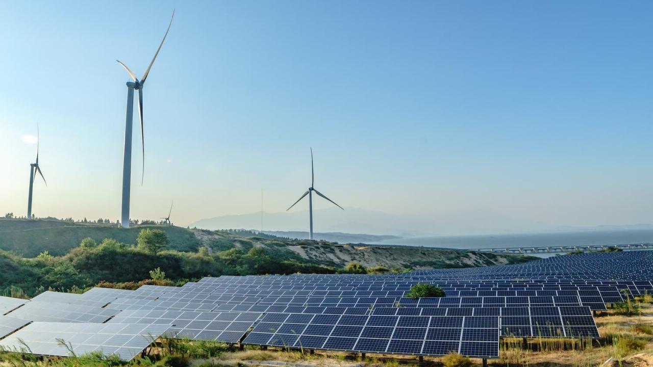 Wind and solar farm