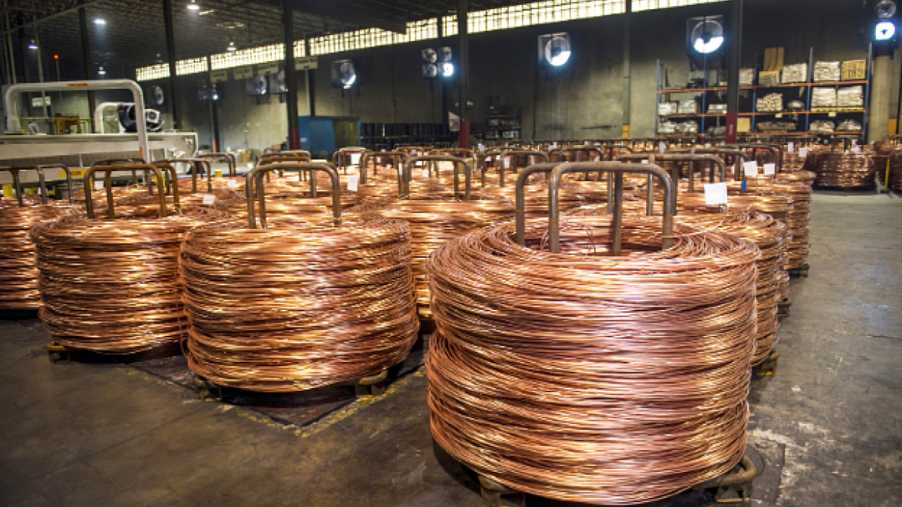 Rolls of Copper wire
