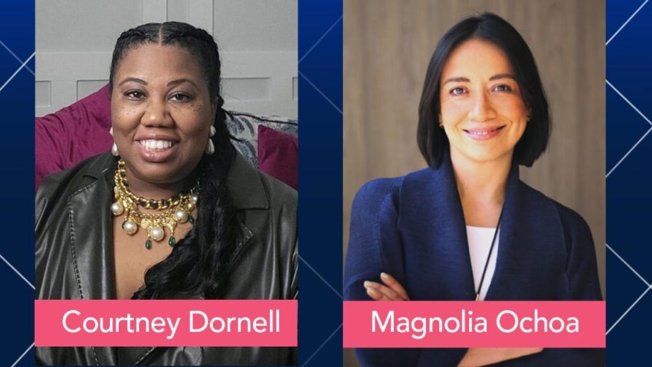 Photo portraits of Courtney Dornell and Magnolia Ochoa