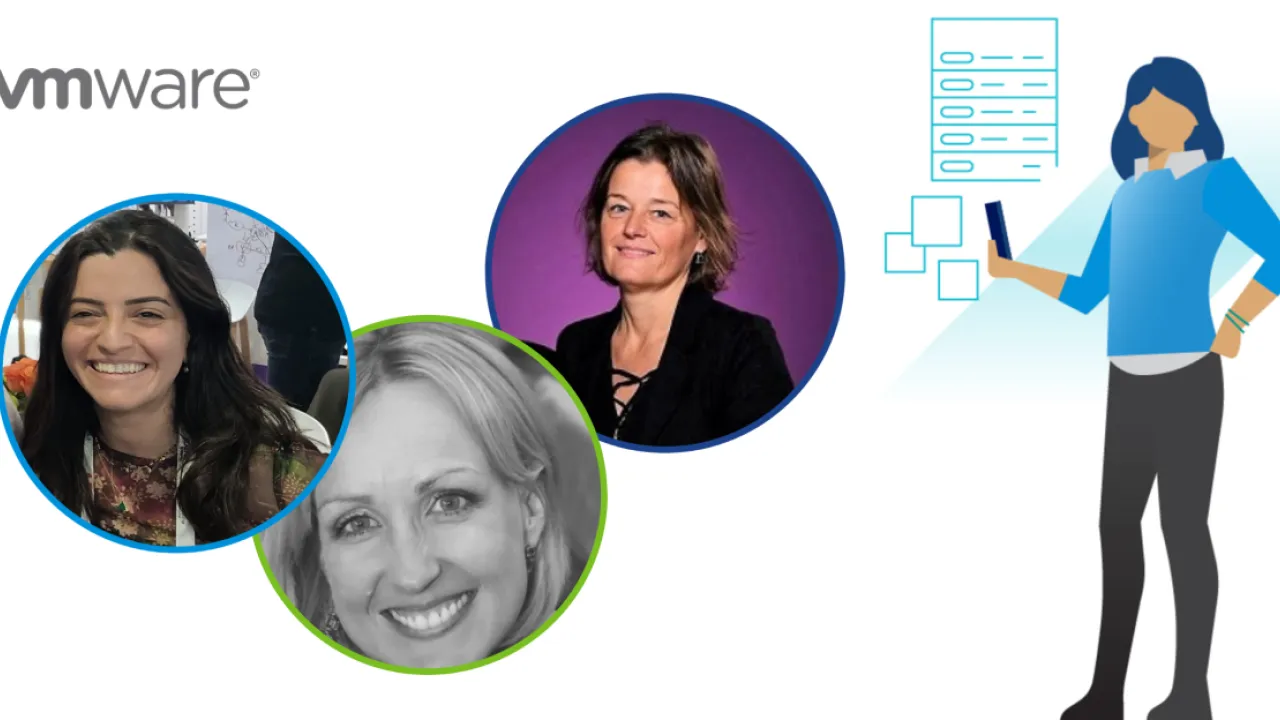 Individual photos of women honouring the invaluable role women play within the technology industry