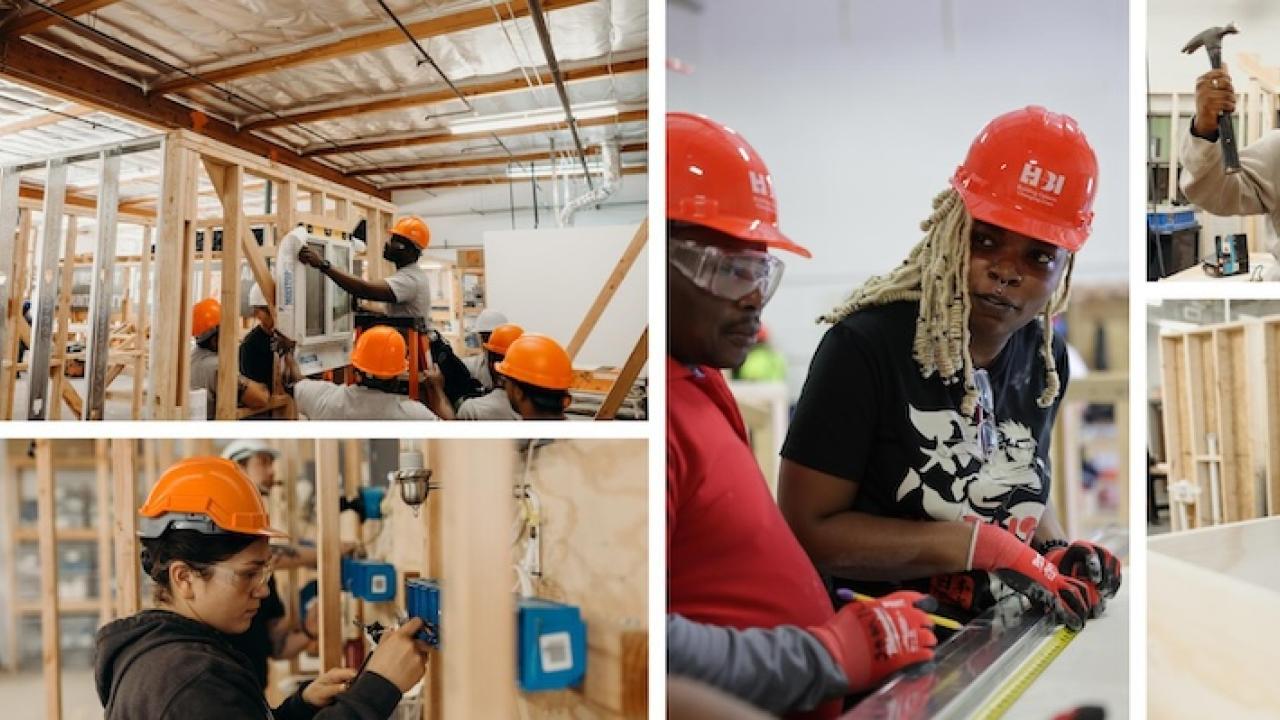 Photo collage of people in the skilled trades.