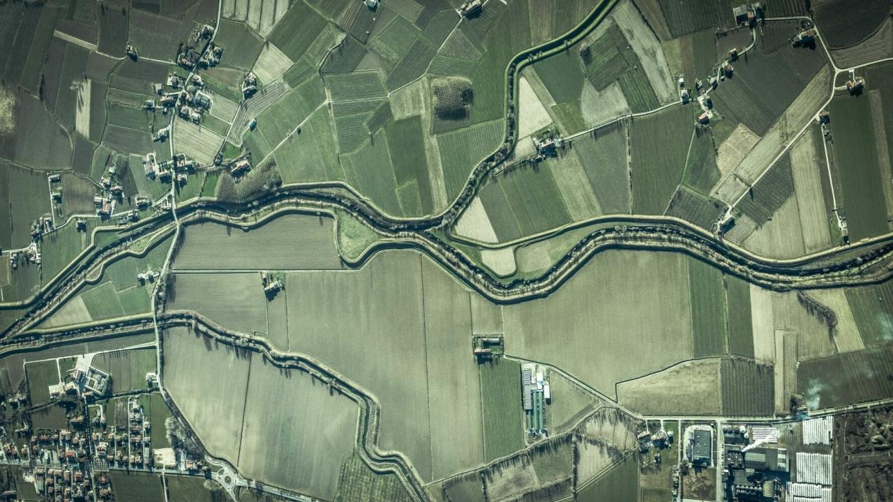 Overhead view of fields.