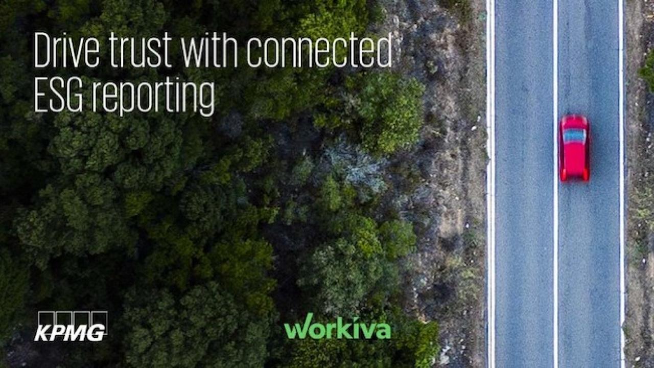 Drive trust with connected ESG Reporting. KPMG & Workiva