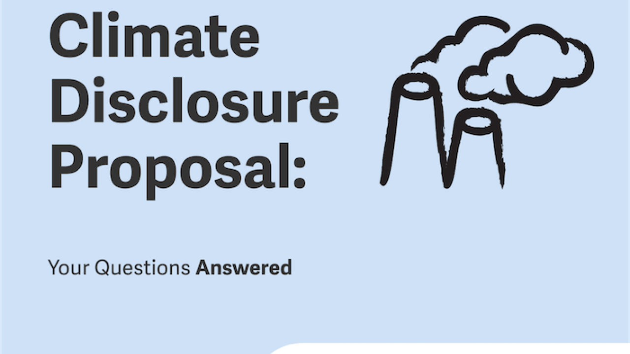 Workiva Climate Disclosure Proposal: Your Questions Answered. June 21; 2:00 - 2:30 PM ET
