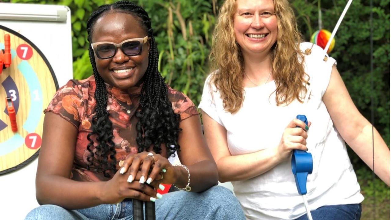 Picture: YWCA Yorkshire’s Patience Amos and Claire Harding hosting a sports day and summer BBQ for Peile House residents, sponsored by Wesco Anixter.
