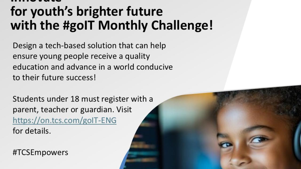 "Innovate for youth's brighter future with the #goIT Monthly Challenge!"