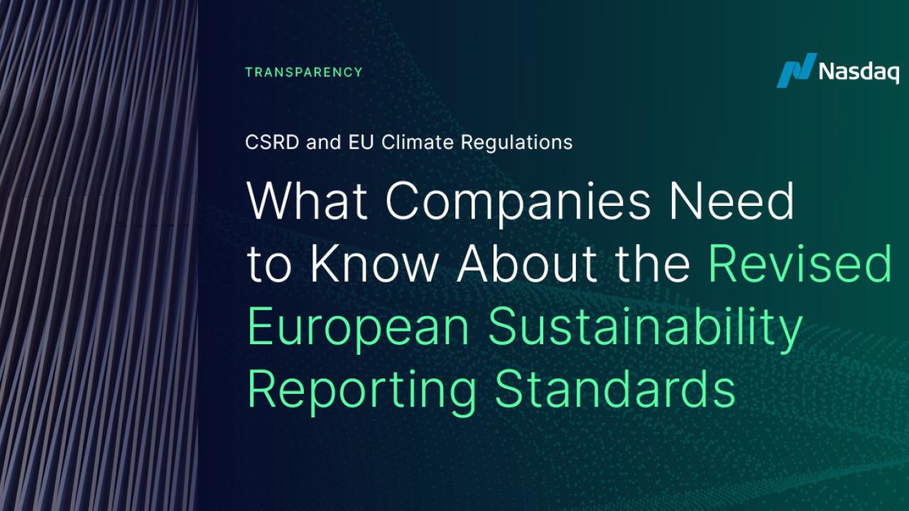 "What Companies Need To Know About the Revised European Sustainability Reporting Standards"