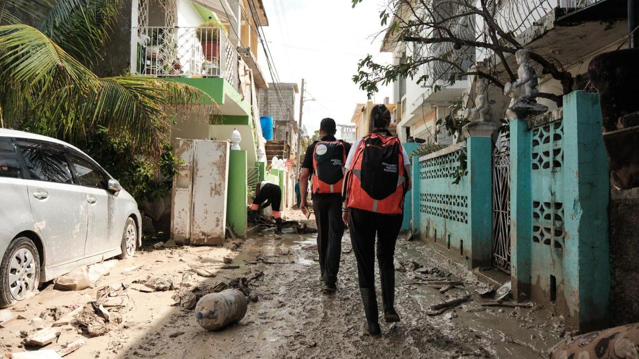 On November 1, 2025 Direct Relief’s emergency team is on the ground in Jamaica, assessing damage and delivering critical medical aid in Catherine Hall, one of the areas hardest hit by Hurricane Melissa in Montego Bay.   (Photos by Manuel Velez for Direct Relief)