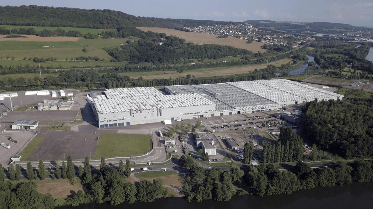 aerial view of large building