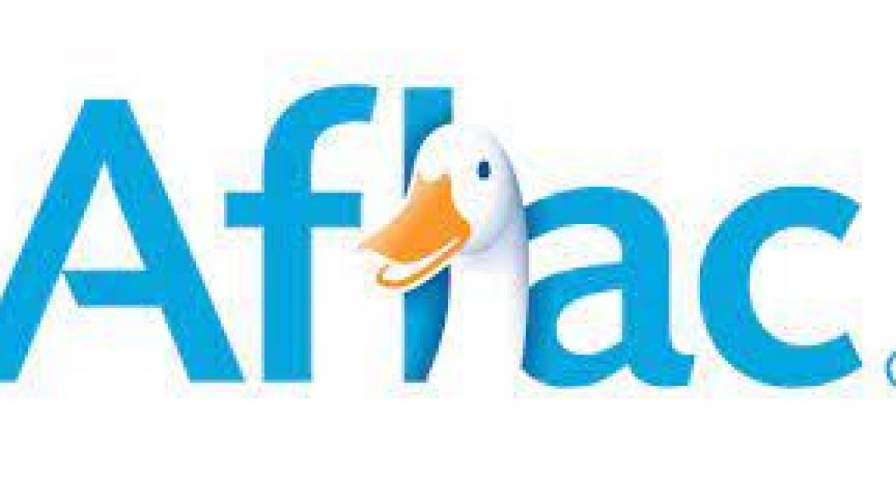 Aflac blue logo with the Aflac duck.