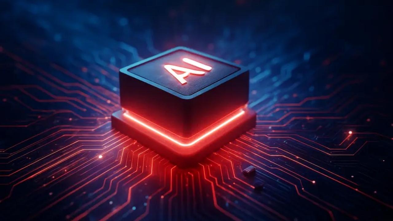button with AI on it