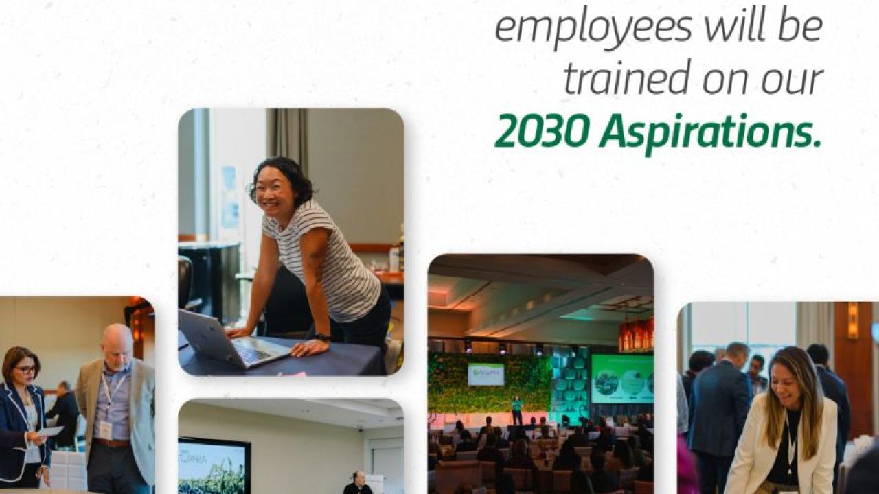 "100% of Griffith Foods employees will be trained on our 2030 Aspirations"