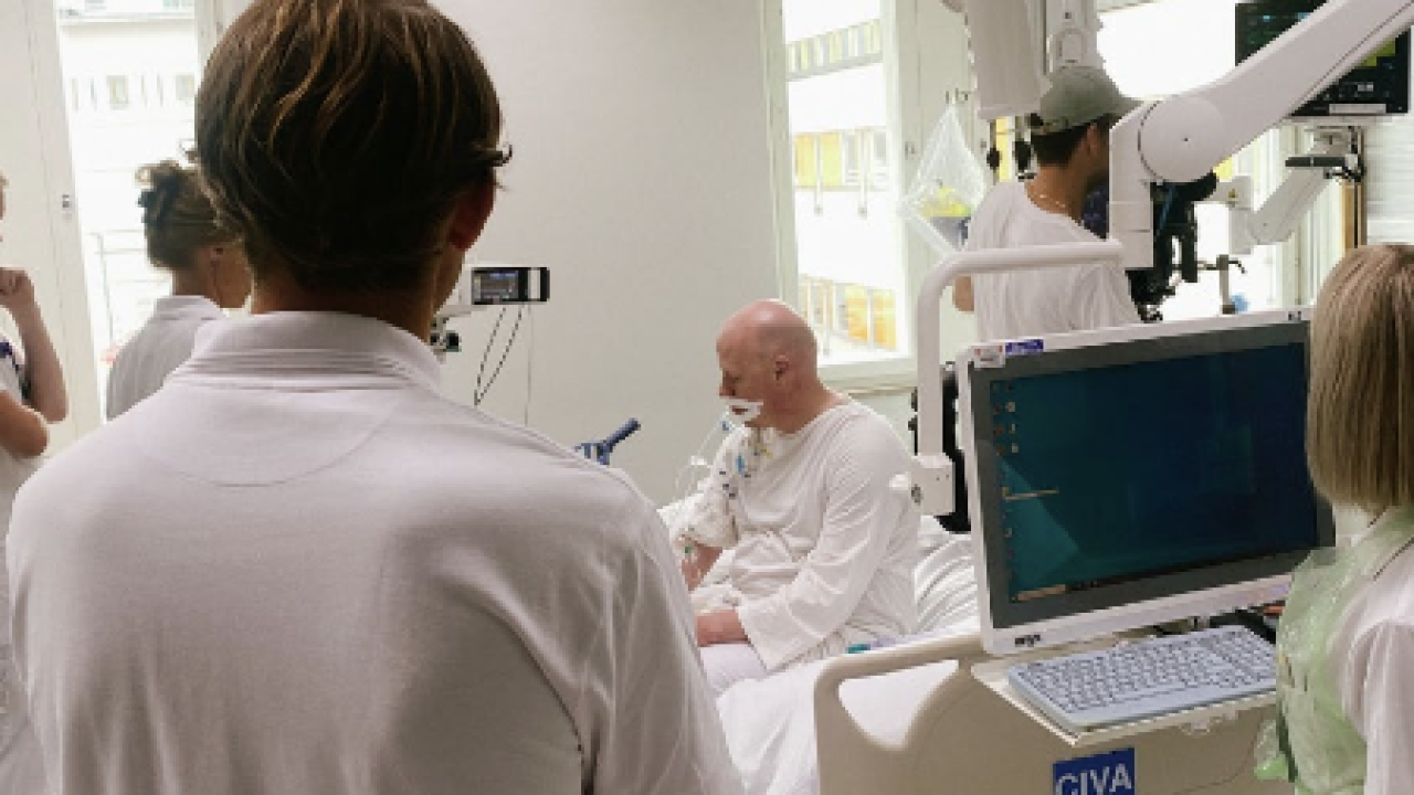 Doctors wearing white lab coats in hospital