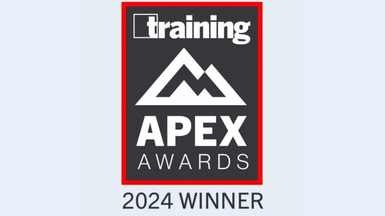 "training APEX Awards 2024 Winner" badge.