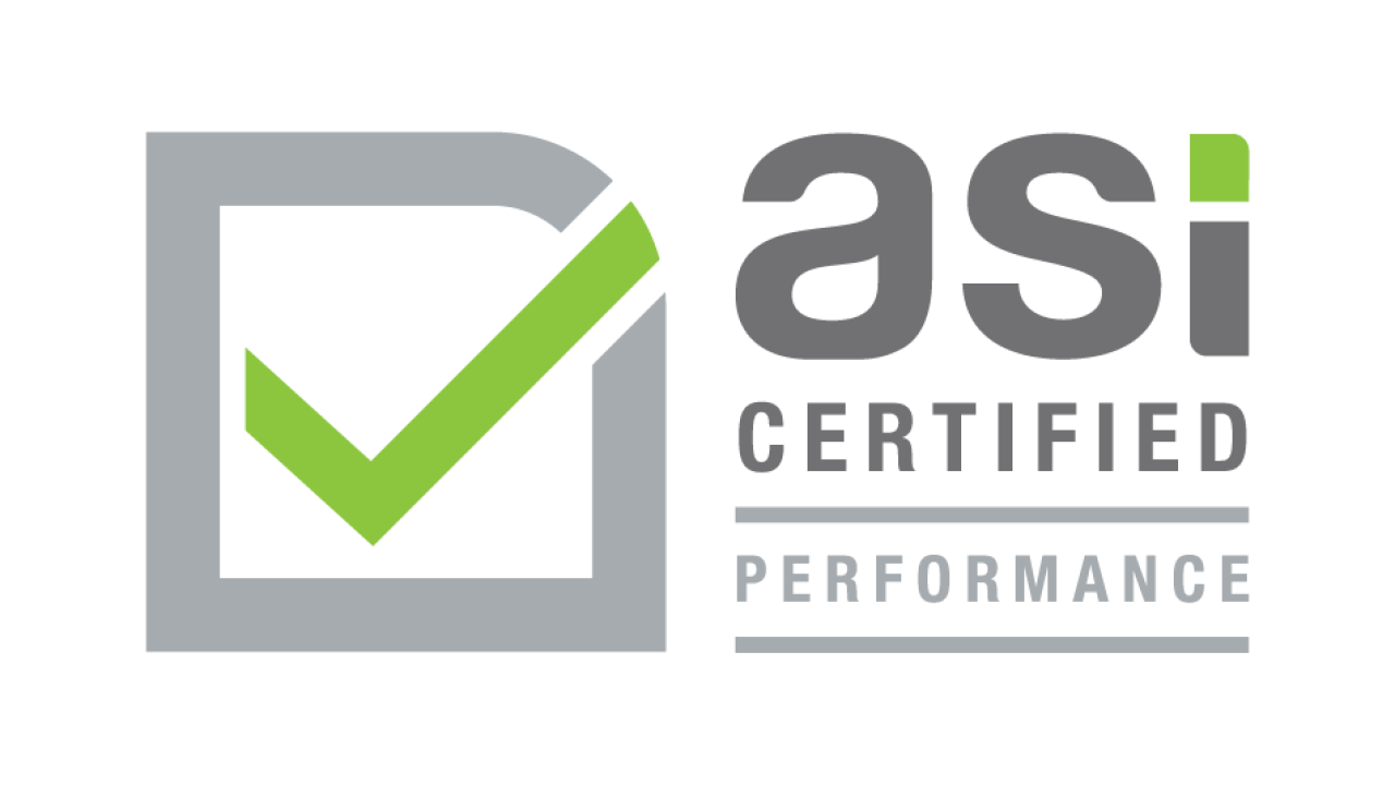 ASI certified logo.