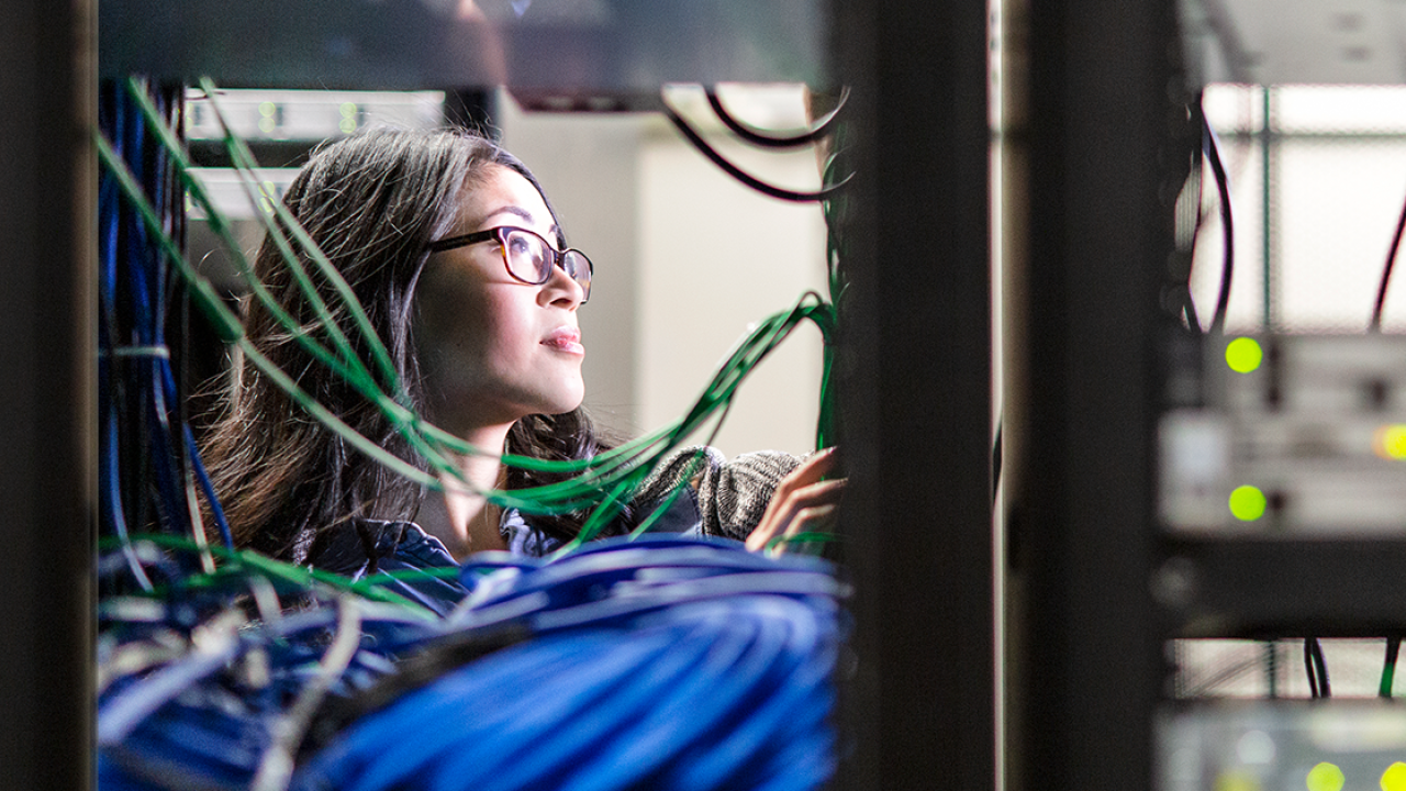 person with wires