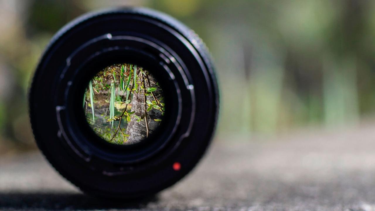 Photo of a camera lense
