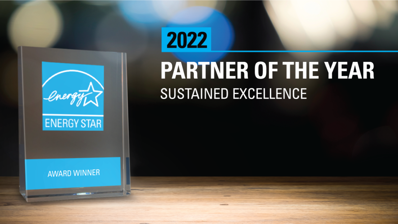"2022 Partner of the Year Sustained Excellence" with energy star logo