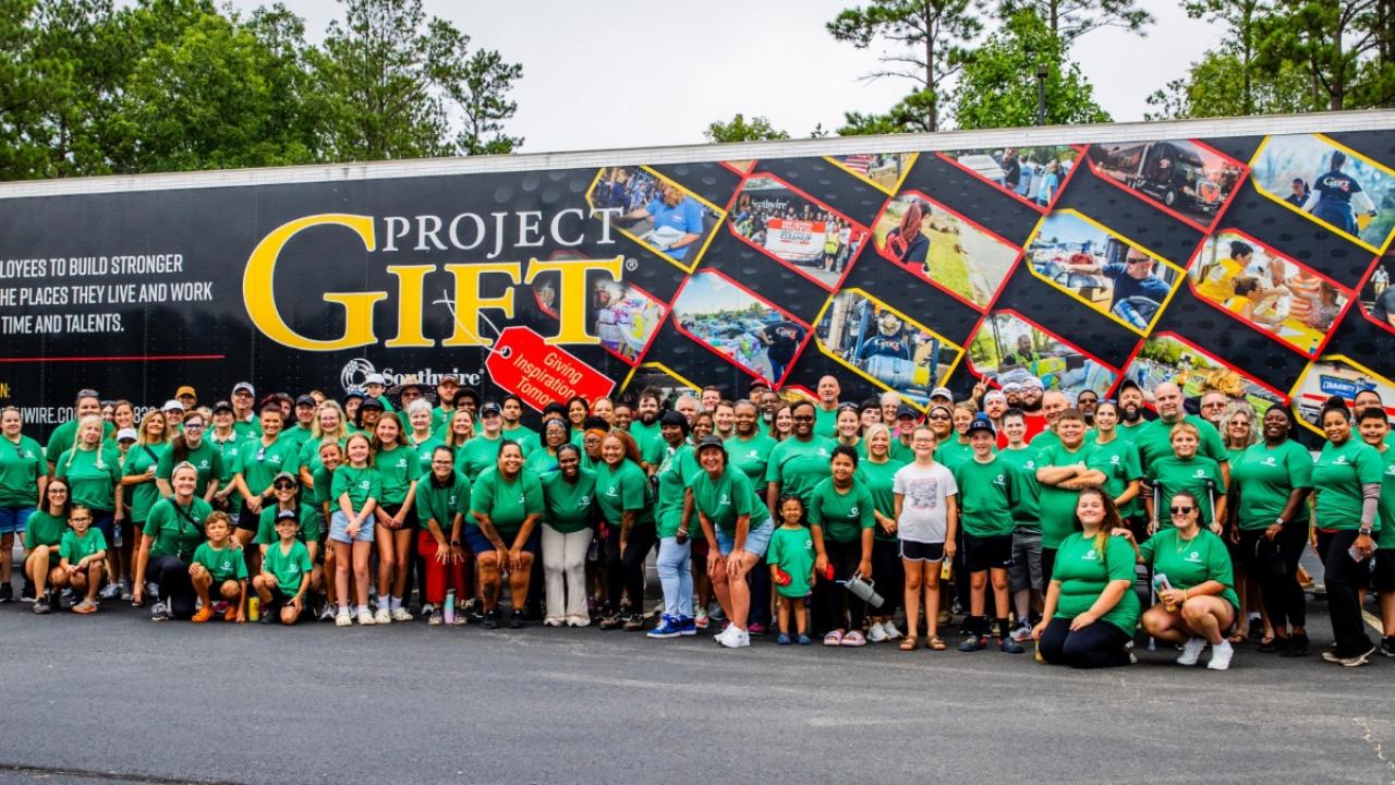 Group picture of volunteers at Back to School event
