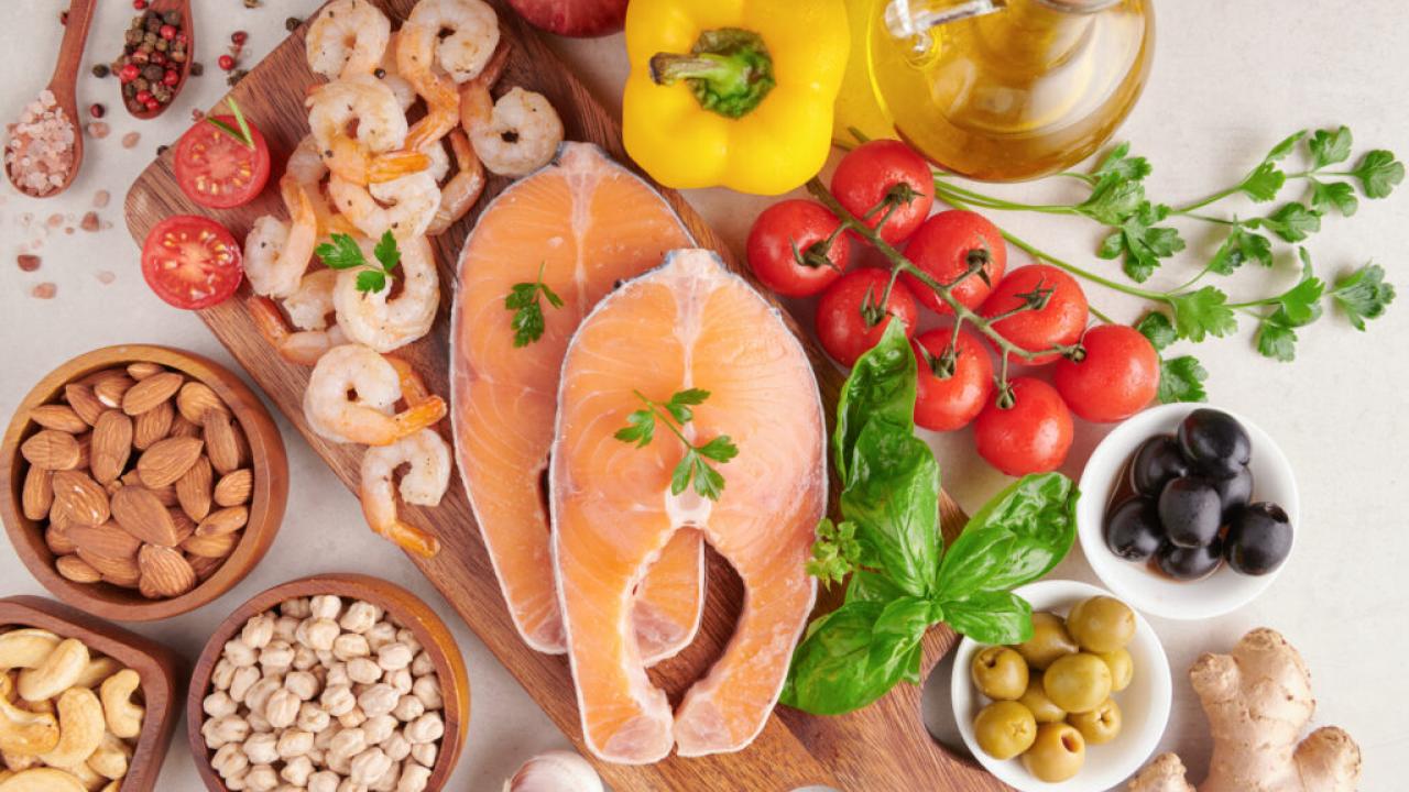 array of food