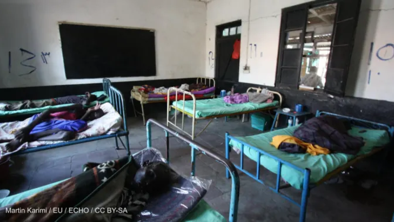 Beds in a clinic