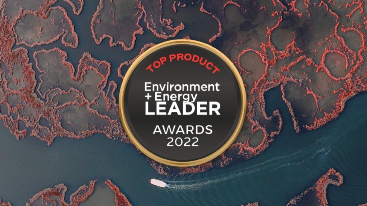 Environment and Energy Leader Award 2022 with world map in background