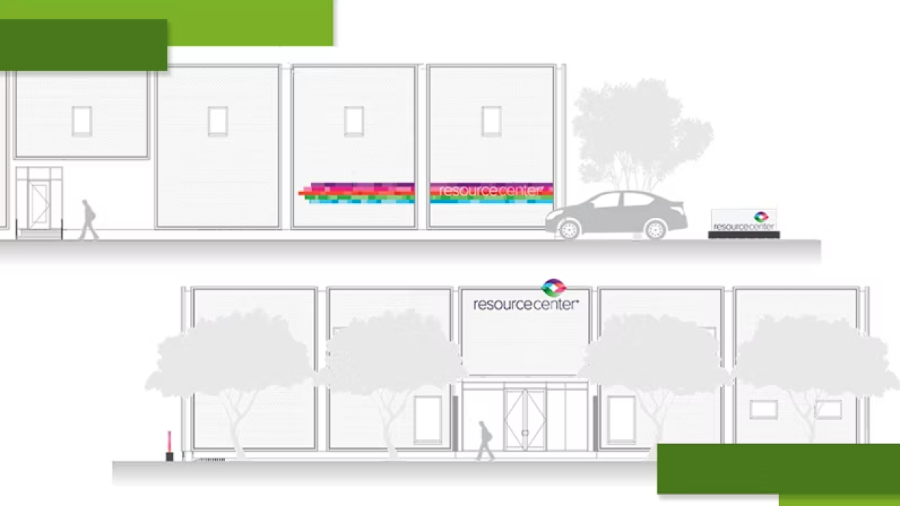 Illustration of a building front