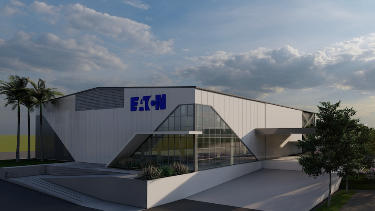 Exterior of the new Eaton biilding