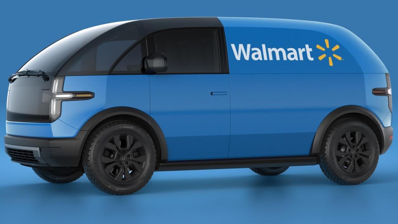 Canoo Lifestyle Delivery Vehicle with Walmart Logo
