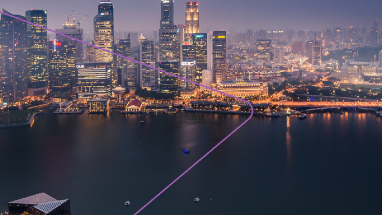 City lights at night