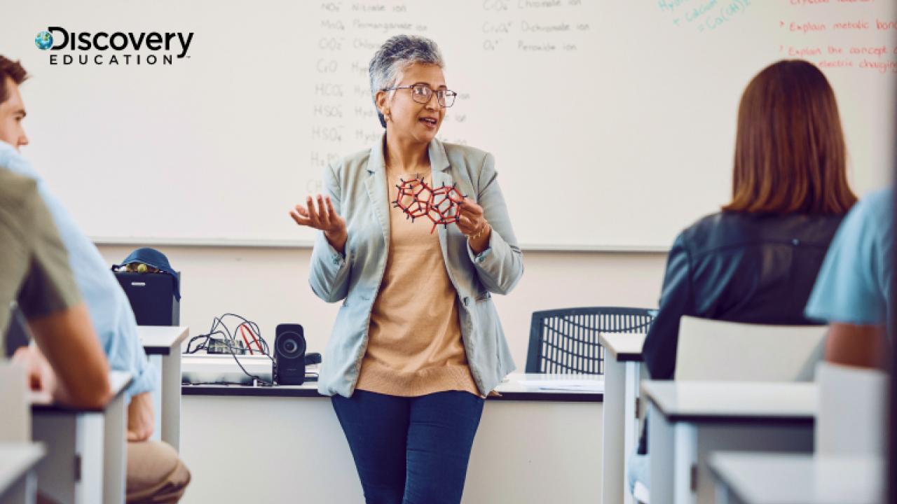 teacher in front of a classroom