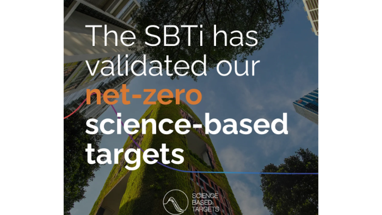 "The SBTi has validated our net-zero science-based targets"
