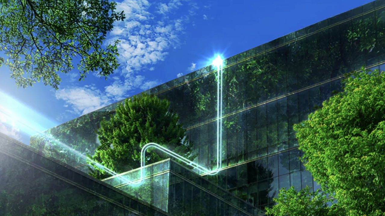 building with light shining