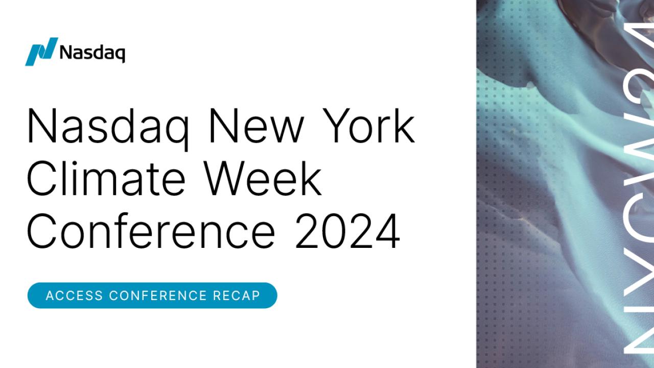"Nasdaq New York Climate Week Conference 2024"