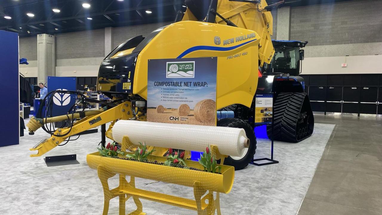 Yellow machine on display