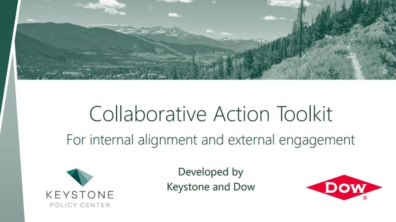 Dow Graphic reads: Collaborative Action Toolkit. For internal alignment and external engagement 