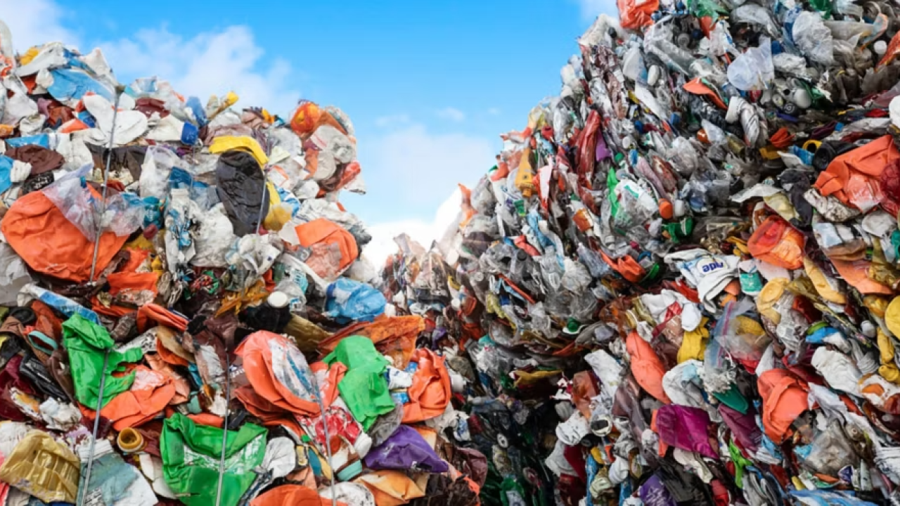 Colorful feedstock bales