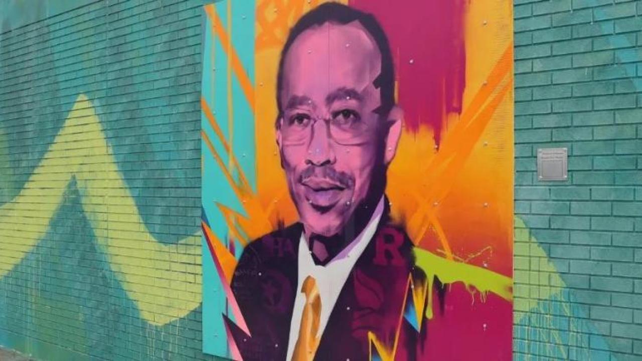 colorful mural on brick wall