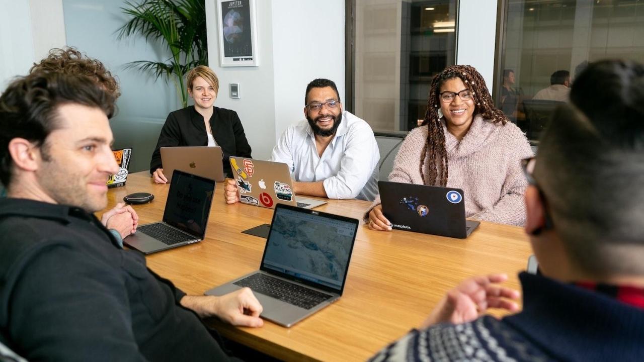 People meeting in an office setting