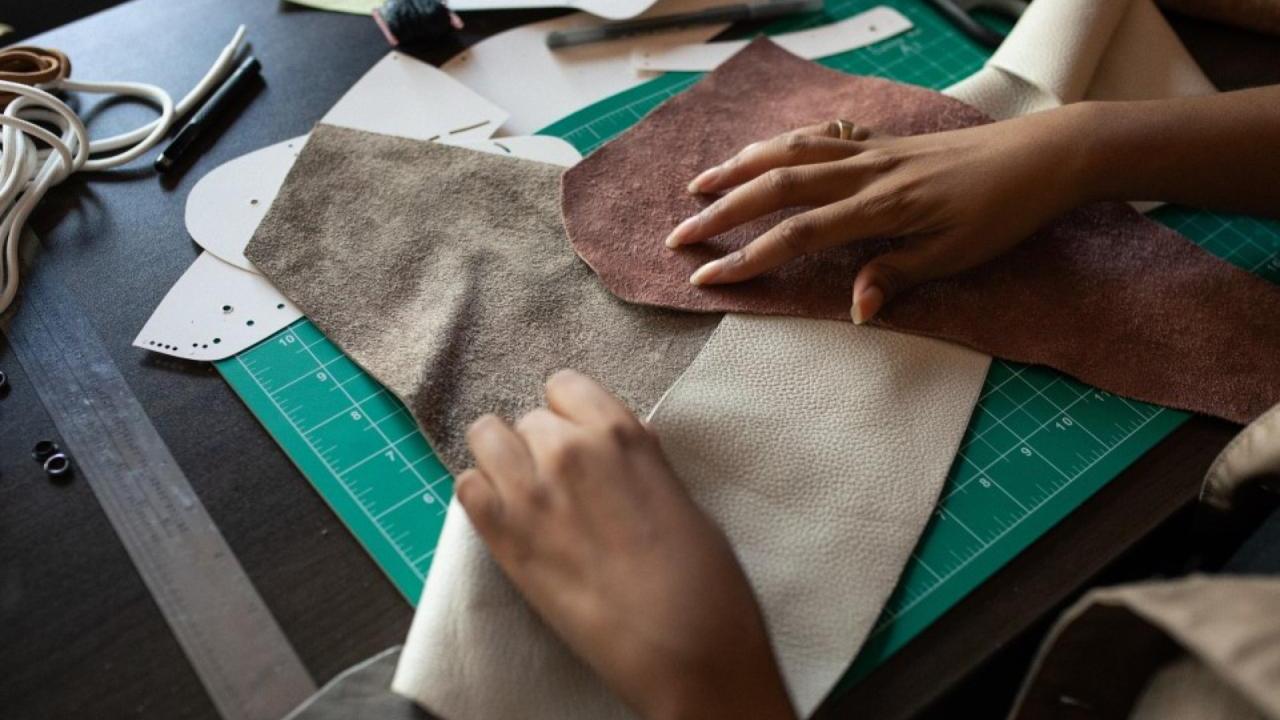 Shavonn working on a sewing project