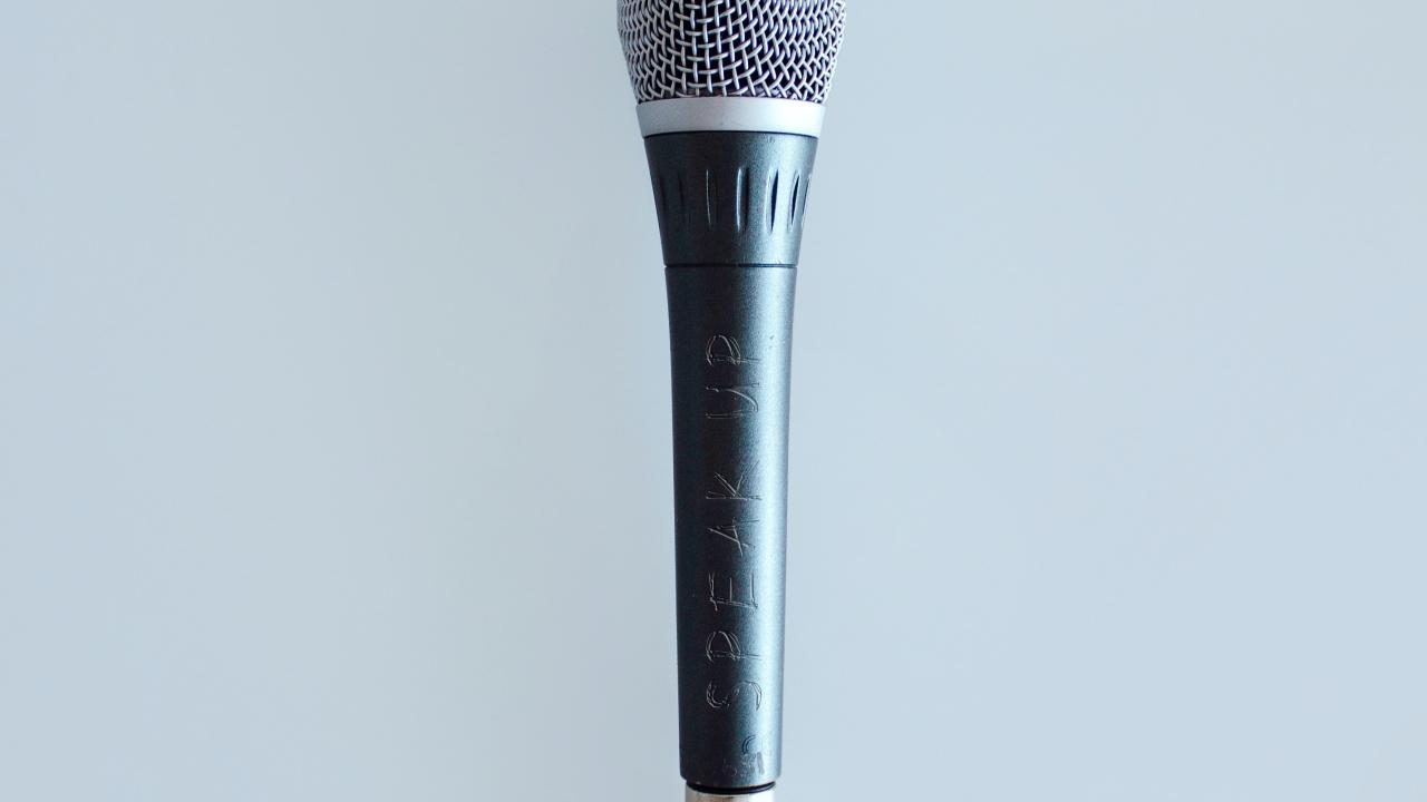 Photo of a microphone
