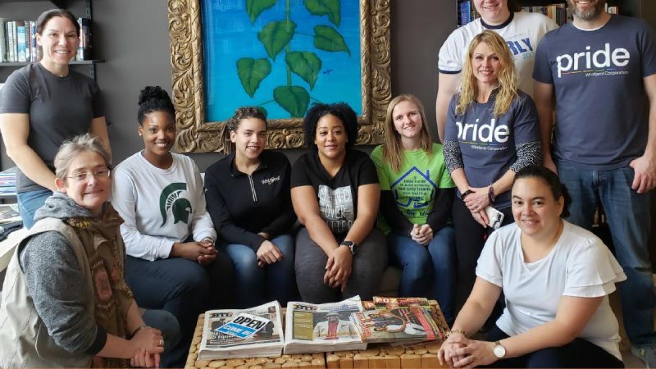 PRIDE group with Whirlpool and pride logos