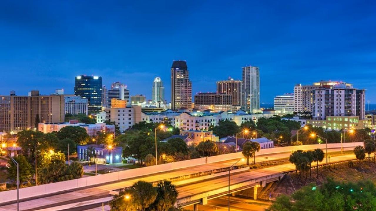 cityscape at night
