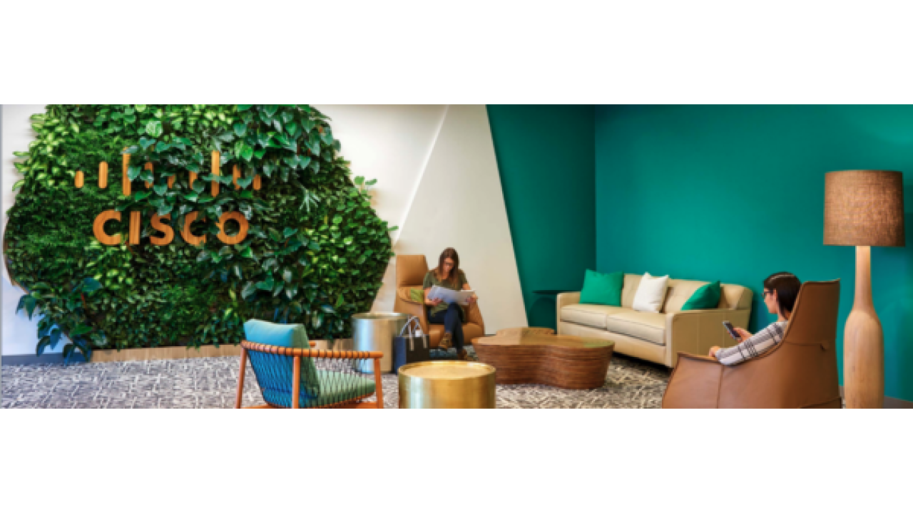 office space with Cisco logo