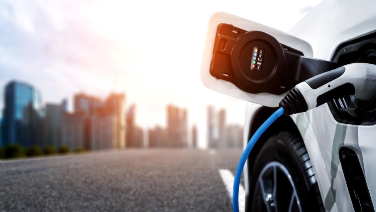 electric vehicle getting charged